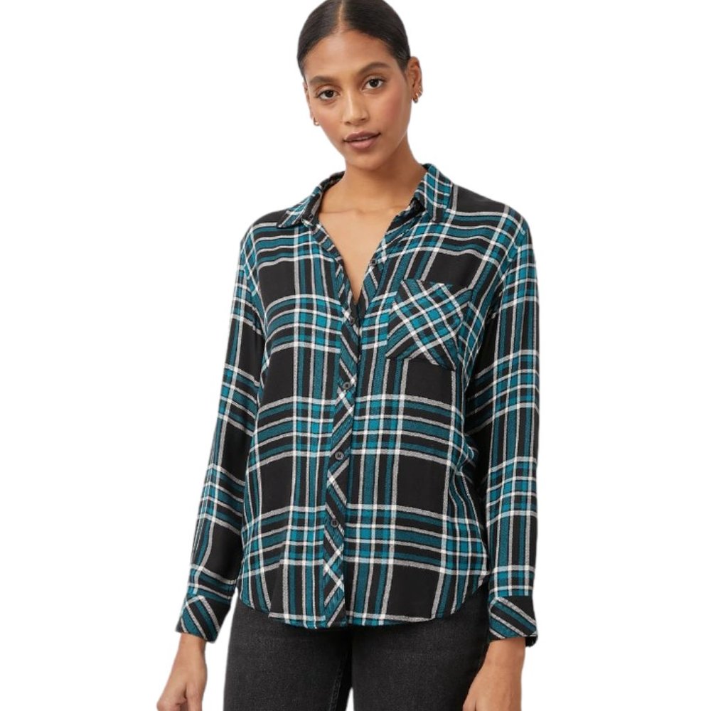 Euc Rails Button Up Hunter Shirt In Midnight Ceru… - image 1